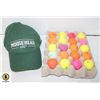 Image 1 : 20 COLORED GOLF BALLS,MOOSEHEAD GOLF HAT