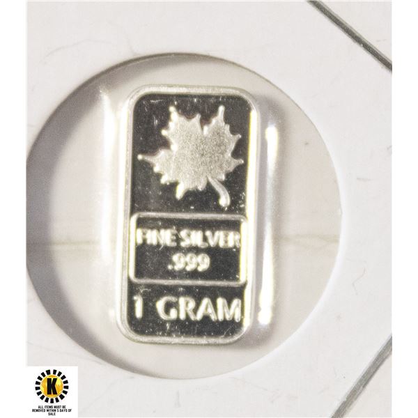 FEATURED LOTS: 1 GRAM SILVER BARS