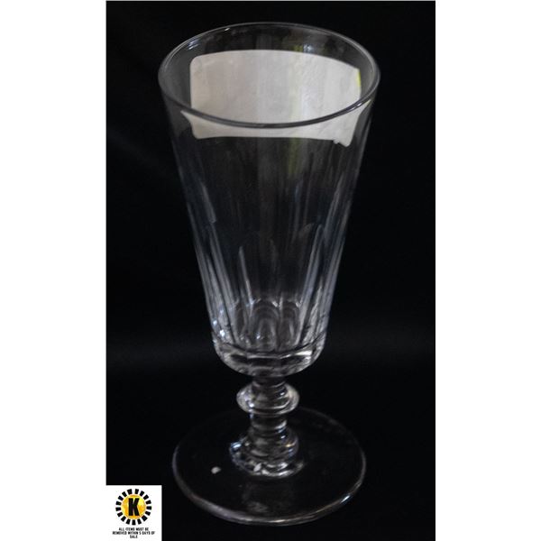 THREE PIECE WINE GLASS SCALLOPED C 1860
