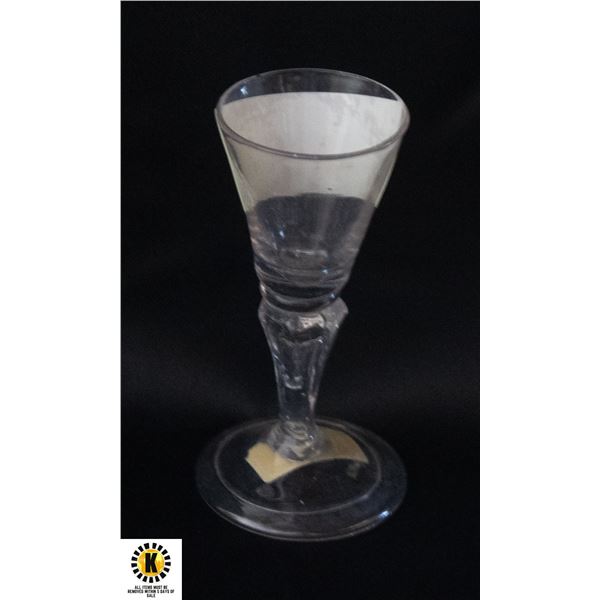 THREE PIECE BUBBLE STEM CIRCA 1750