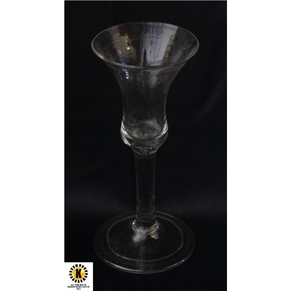 TWO PIECE PARTIAL BUBBLE WINE GLASS C 1740