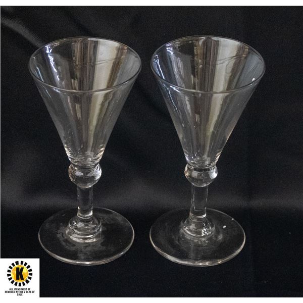 THREE PIECE ENGLISH WINE GLASS C 1800