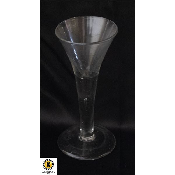 IRISH TWO PIECE BUBBLE WINE GLASS C 1750