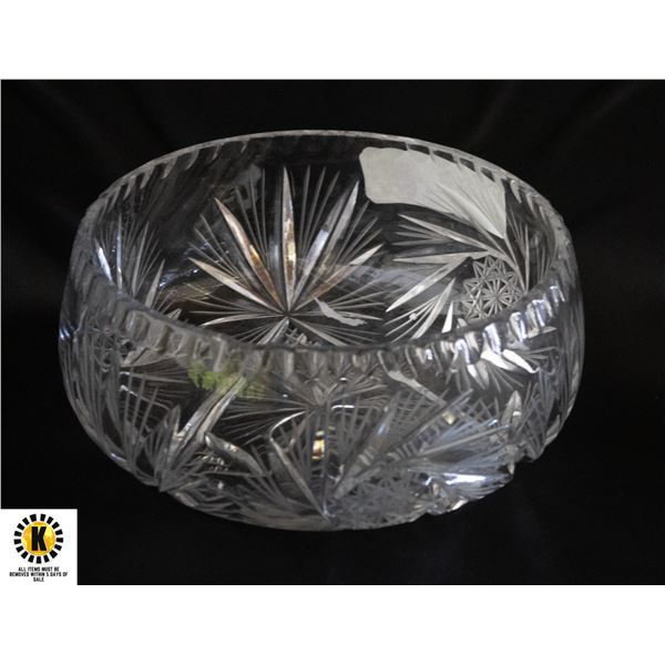 LARGE AND MEDIUM MATCHING CUT CRYSTAL BOWLS