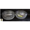 Image 1 : SILVER TRIMMED CUT CRYSTAL BOWLS
