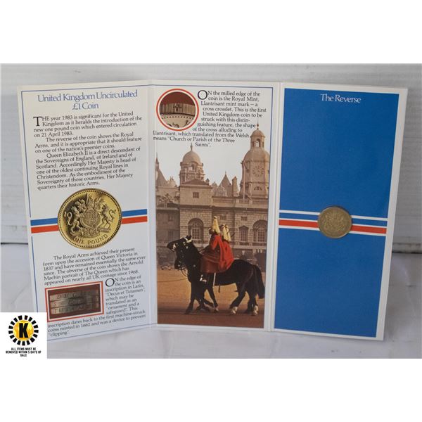 UK UNCIRCULATED $1.00/POUND COIN