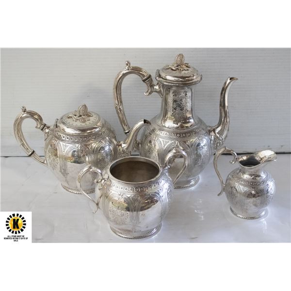 ATKINS BROTHERS SILVER PLATE TEA AND COFFEE SET