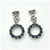 Image 1 : BZ1821-193 SILVER BLUE SAPPHIRE(1.8CT) EARRINGS