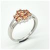 BZ1821-188 SILVER ORANGE SAPPHIRE(1.8CT) RING