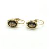 Image 1 : BZ1821-172 GOLD PLATED SIL SMOKEY QUARTZ EARRINGS