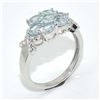 Image 1 : BZ1821-174 SILVER BLUE TOPAZ CZ(2.45CT) RING