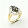 Image 2 : BZ1821-151 GOLD PLATED SAPPHIRE WHITE TOPAZ RING