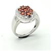 BZ1821-159 SILVER ORANGE SAPPHIRE(2.75CT) RING