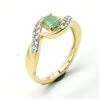 Image 1 : BZ1821-154 GOLD PLATED EMERALD WHITE TOPAZ RING