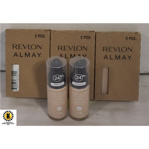 3 BOXES (6PCS) REVLON ALMAY COLORSTAY FOUNDATION