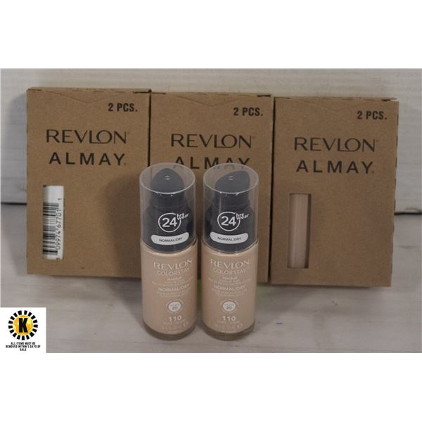 3 BOXES (6PCS) REVLON ALMAY COLORSTAY FOUNDATION