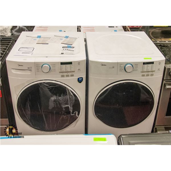 NEW S&D MIDEA WHITE FRONT LOAD WASHER & DRYER