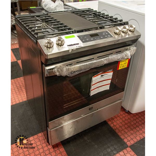 NEW S&D GE STAINLESS GAS RANGE H-37.5" W-29" L-30"