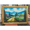 Image 1 : ANTIQUE ORIGINAL OIL ON CANVAS FRAMED SIGNED