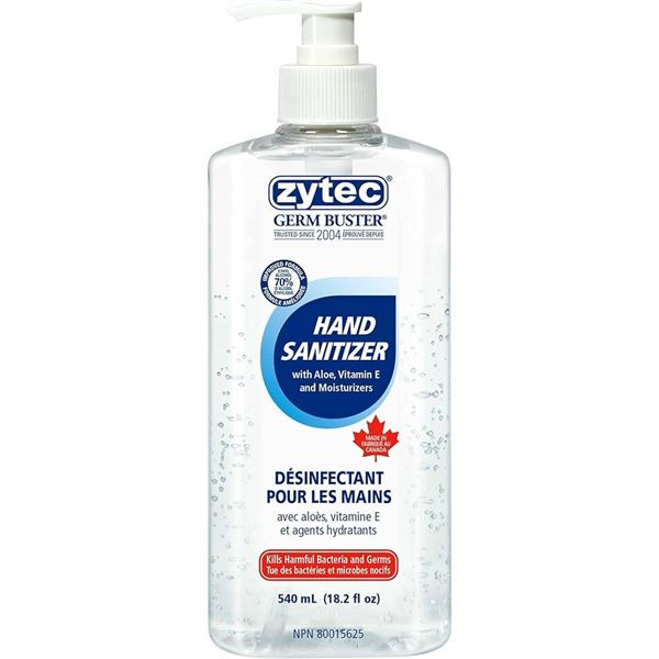 NEW ZYTEC GERM BUSTER HAND SANTIZER W. ALOE 1030ML