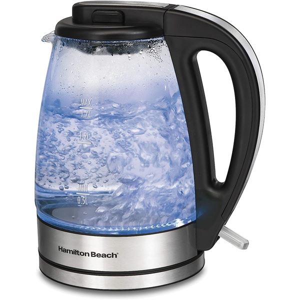 BRAND NEW HAMILTON BEACH 1.7L GLASS KETTLE