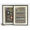 Image 1 : FRAMED TAPA CLOTH NATIVE DESIGN FROM FIJI 2PC LOT