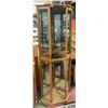 CORNER CURIO CABINET H-72.5" W-18" L-18"