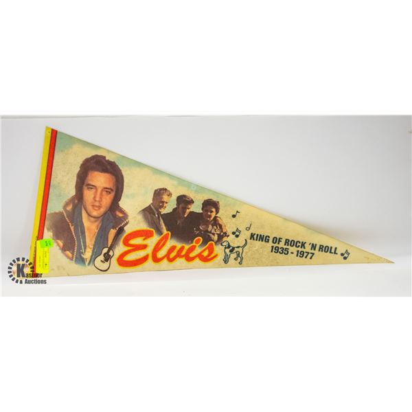 30" VINTAGE PENNANT ELVIS KING OF