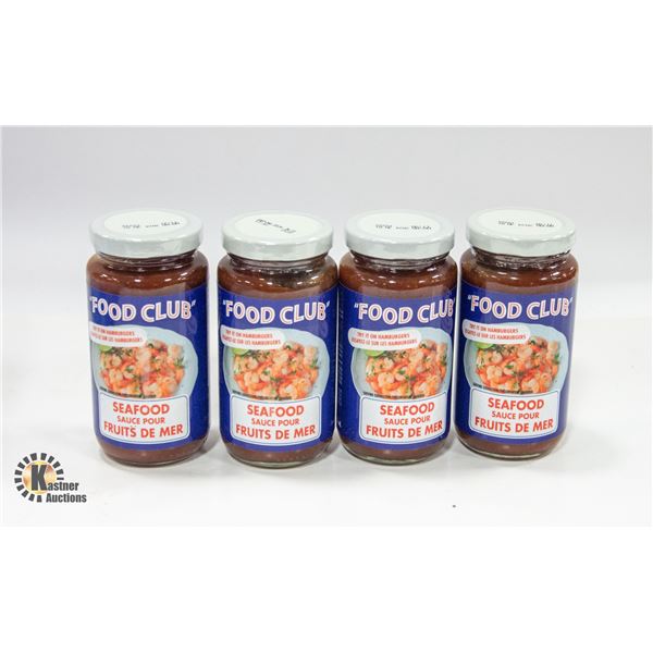 4 JARS OF FOOD CLUB SEAFOOD SAUCE 250ML