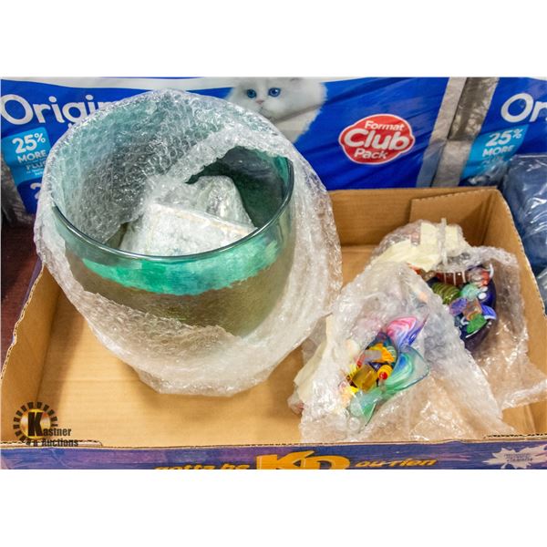 ARTISAN HAND-BLOWN GLASS, INCLUDING A