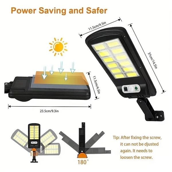 12 GRID LED LIGHT WATERPROOF SOLAR STREET LIGHT