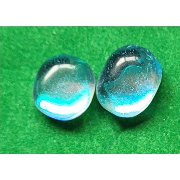 12)  LOT OF 2 NATURAL POLISHED ROCK QUARTZ GEM-