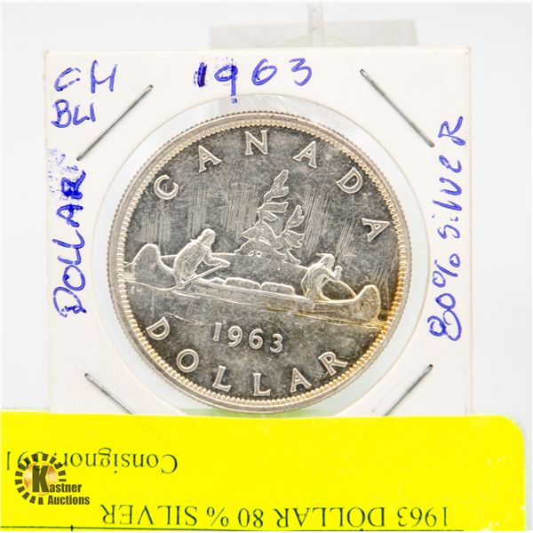 1963 DOLLAR 80 % SILVER