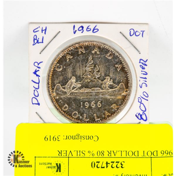 1966 DOT DOLLAR 80 % SILVER