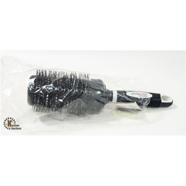 NEW JET BLACK CHARCOAL & CERAMIC HAIR BRUSH 2.5"