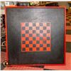 Image 1 : FOLDING CARD TABLE WITH CHECKER BOARD