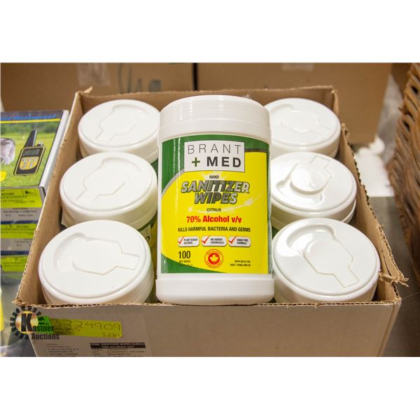 FULL CASE OF BRANT + MED SANITIZER WIPES