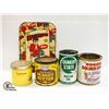 Image 1 : VINTAGE OIL CANS & KITCHEN CANS TOGETHER-ESTATE