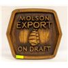 Image 1 : VINTAGE MOLSON EXPORT ON DRAFT WOOD BAR HANGING