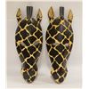 Image 1 : 2 DECORATIVE GIRAFFE HEADS 15" HIGH