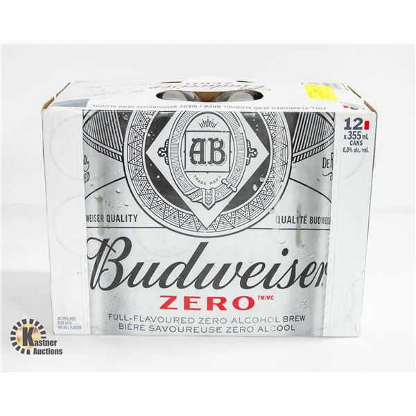 BUDWEISER ZERO 12 PACK BB APRIL,2024