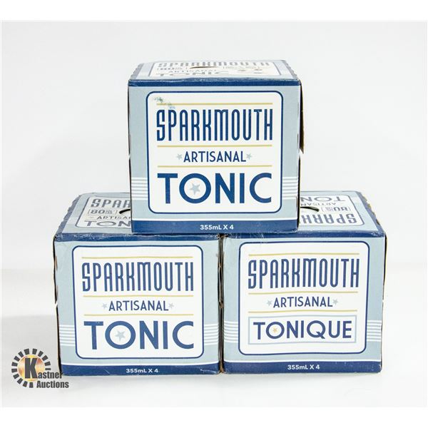 3X4 PACKS SPARKMOUTH ARTISNAL TONIC WATER