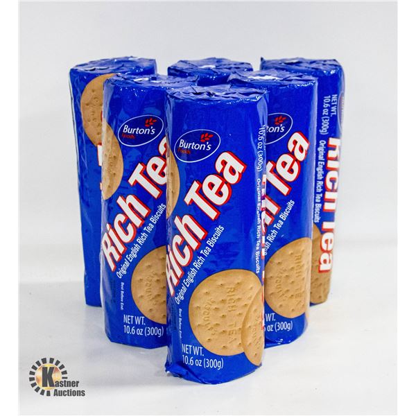 6 PACKS BURTONS RICH TEA BISCUITS