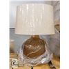 Image 1 : LILA GLASS LAMP WITH SHADE IMPORTED FROM INDIA