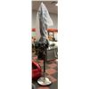 Image 1 : STAINLESS STEEL WHEELED UMBRELLA BASE & UMBRELLA