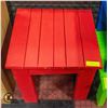 Image 1 : RED HANDMADE PAINTED SIDE TABLE
