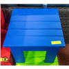 Image 1 : BLUE HANDMADE PAINTED SIDE TABLE