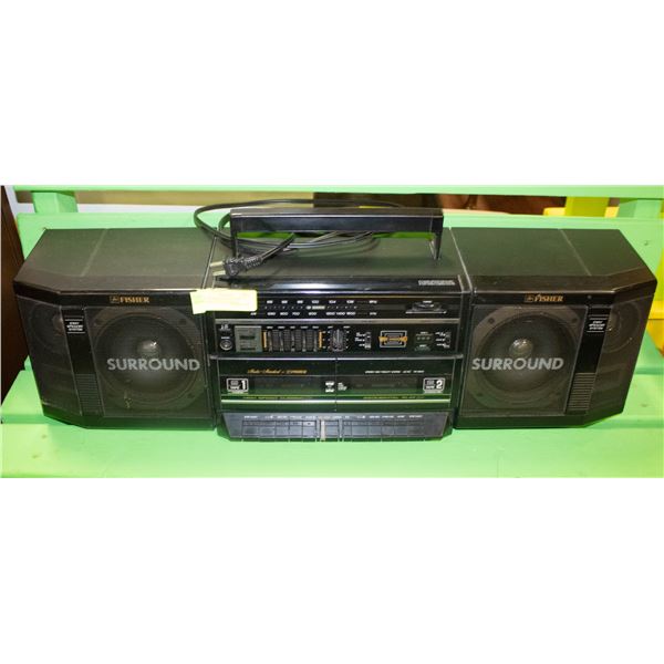 FISHER SURROUND SOUND GETTOBLASTER WORKING
