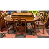 Image 1 : DINING ROOM TABLE WITH 6 CHAIRS AND 2 LEAFS AS IS