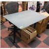 Image 1 : DESK H-32.75" W-30.75" L-46.5" & ROLLING CHAIR